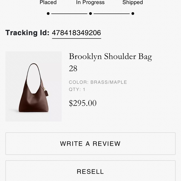 Coach Brooklyn 28 Maple NWOT - Picture 5 of 5